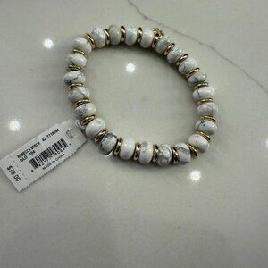 Kendra Scott- Rebecca Stretch Bracelet White/Gold